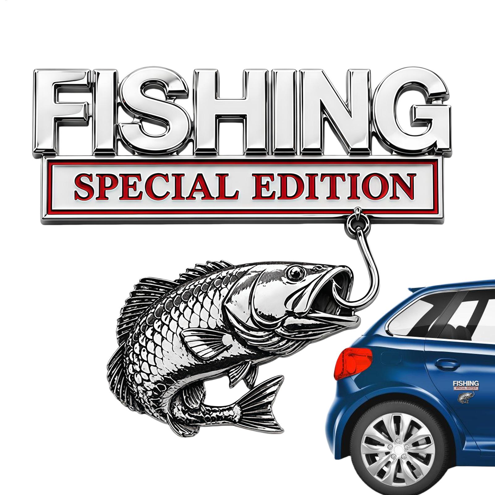 Car Emblems and Badges Metal F - Fishing Boat Trolling Motor recension och pris