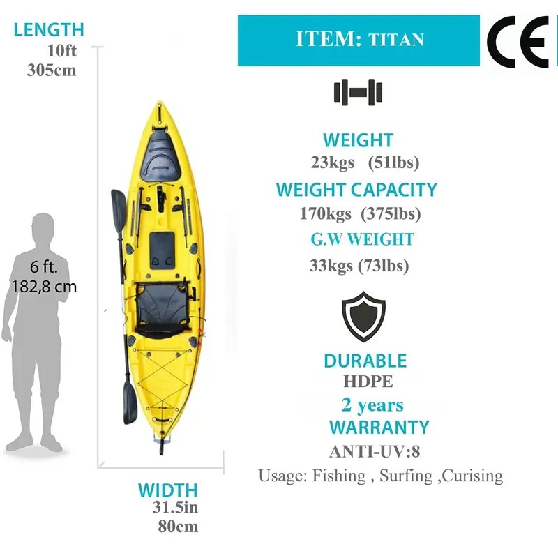 10ft Single Seat Sit on Fishin - Fishing Boat Paddle recension och pris